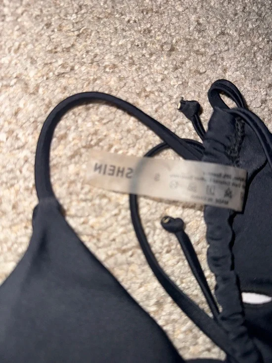 Black Triangle SHEIN Bikini Top with Leopard Print High-Cut zaful Bottoms size s - Picture 9 of 14